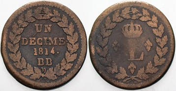 Decime 1814 Bb Strasbourg Frankreich Napoleon I 1804-1814..., Verzenden