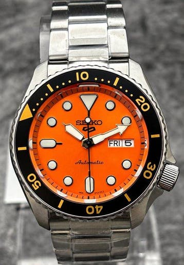 Seiko - Orange Dial - Zonder minimumprijs - SRPD59K1 - Heren, Nieuw
