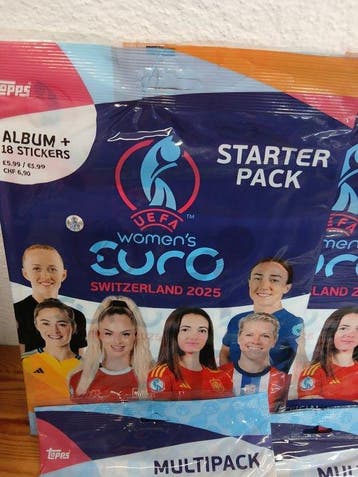 Topps Womens Euro 2025 - 5 starter packs + 5 Multipack + 25