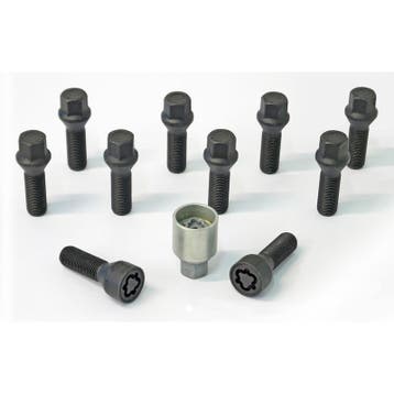 H&R Wielboutenset konisch M14x1.50 - Lengte 40mm - Zwart - 1, Verzenden