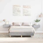 vidaXL Bedframe zonder matras 140x190 cm spaanplaat grijs, Verzenden
