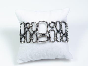 Sans prix de réserve - Bracelet - 800 Argent - moderniste -