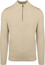 Suitable Half Zip Trui Patch Ecru maat Maat 48/50 (M) Heren, Beige, Nieuw, Suitable, Verzenden