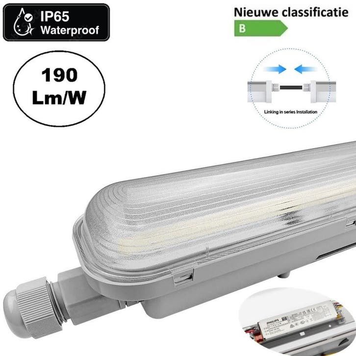 LED Magazijn verlichting 150cm | 9500 Lumen | Philips Driver, Bricolage & Construction, Bricolage & Rénovation Autre, Envoi
