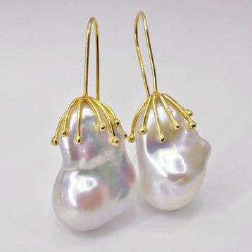 Zonder minimumprijs - Oorbellen Zilver Parel - 15,7 mm -
