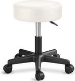Zadelkruk - Kruk op wielen - Rolkruk - Draaikruk - Wit - TRE, Huis en Inrichting, Verzenden, Nieuw