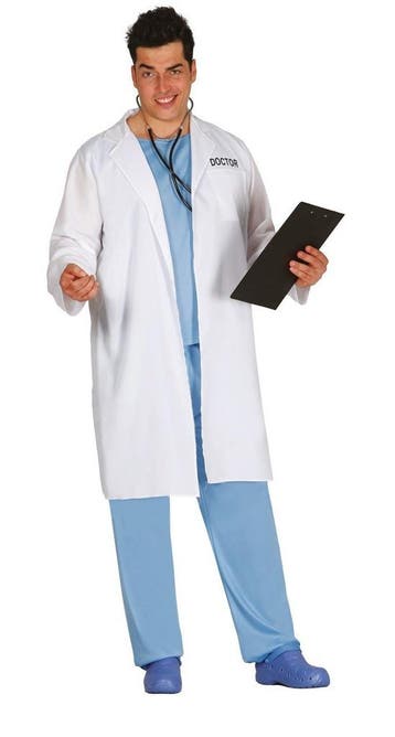 Dokter Kostuum Wit Heren, Verzenden, Nieuw