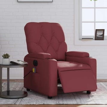 vidaXL Massagestoel verstelbaar elektrisch kunstleer, Huis en Inrichting, Fauteuils, Verzenden, Nieuw