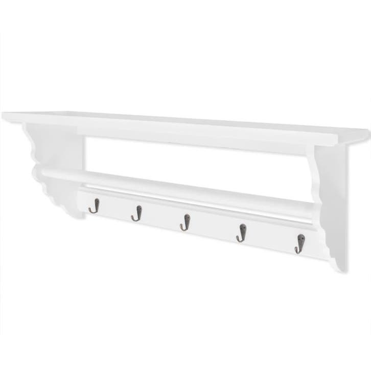 vidaXL Kapstok barokstijl MDF wit, Huis en Inrichting, Woonaccessoires | Kapstokken, Nieuw, Verzenden