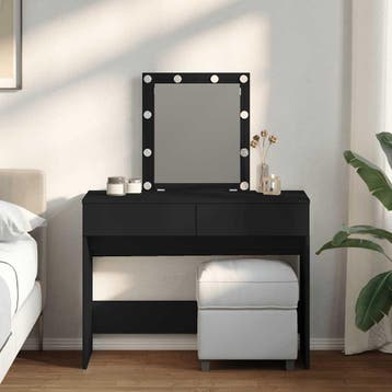 vidaXL Kaptafel met LED-verlichting 100x40x130 cm zwart, Verzenden