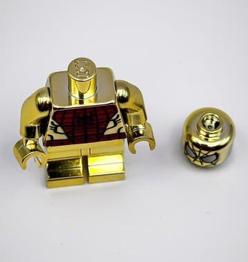 Lego Minifiguur - DC Comics - Chrome Gold Spiderman, Nieuw
