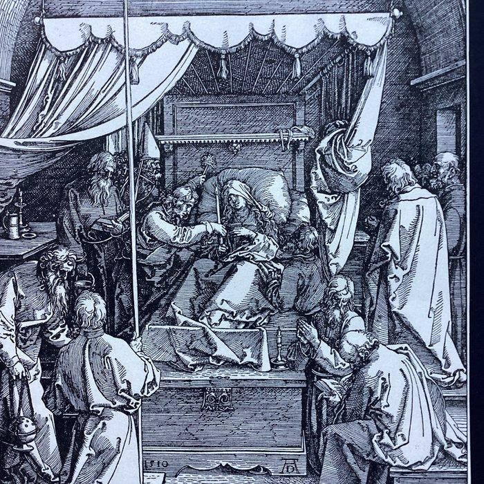 Albrecht Dürer (1471-1528), after - Death of the Virgin,, Antiquités & Art, Antiquités | Autres Antiquités
