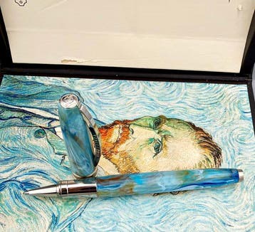 Visconti - Van Gogh Portrait Blue - Stylo à bille roulante, Nieuw