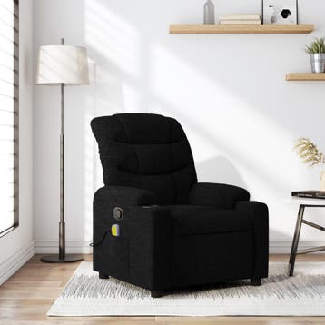 vidaXL Massagestoel met zwarte stof, Verzenden