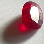 1 pcs Rood Robijn - 1.01 ct - Bellerophon Gemlab