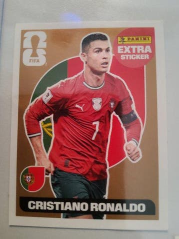 2026 Panini World Cup Stickers Cristiano Ronaldo Carte, Nieuw