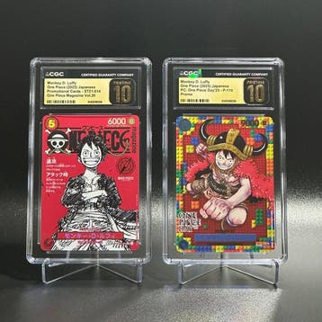 Bandai - 2 Graded card - One Piece - Monkey D. Luffy, Nieuw