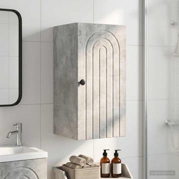 vidaXL Badkamer wandkast ALKMAAR Betongrijs 30 x 31 x 59 cm, Verzenden