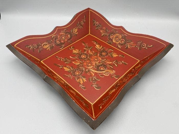 Authentiek beschilderd Hindeloopen fruitschaal - Dienblad -, Antiek en Kunst, Curiosa en Brocante