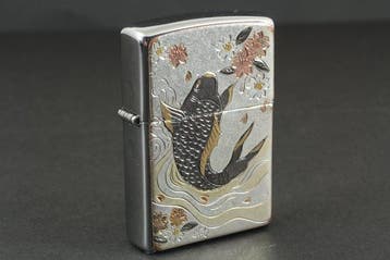 Zippo - Japanese Art Koi & Sakura - Zakaansteker - metaal, Nieuw