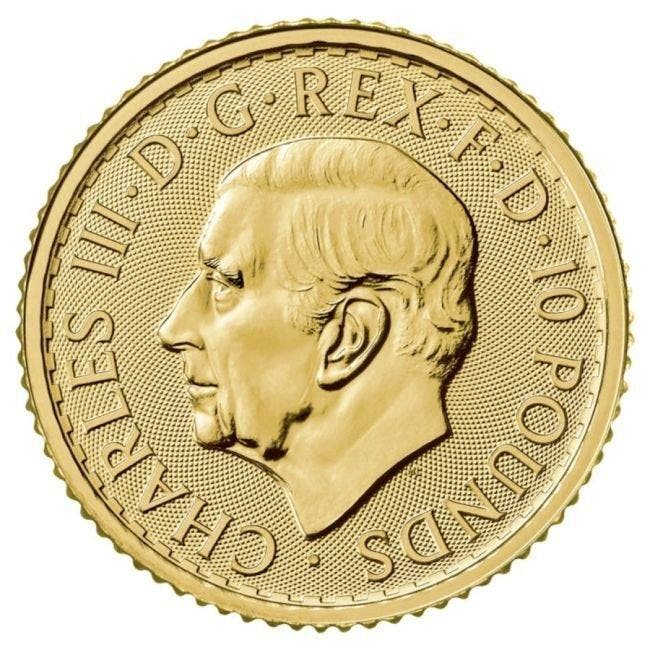 Verenigd Koninkrijk. 10 Pounds 2023 1/10 oz £10 GBP UK Gold, Postzegels en Munten, Edelmetalen en Baren