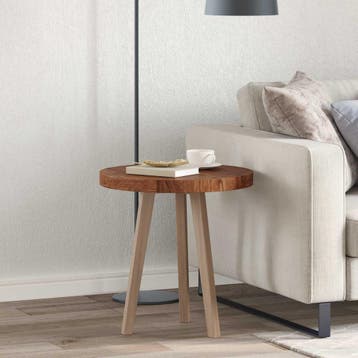 vidaXL Tafelblad Ø 50 x 4 cm Rond Massief Eikenhout, Verzenden