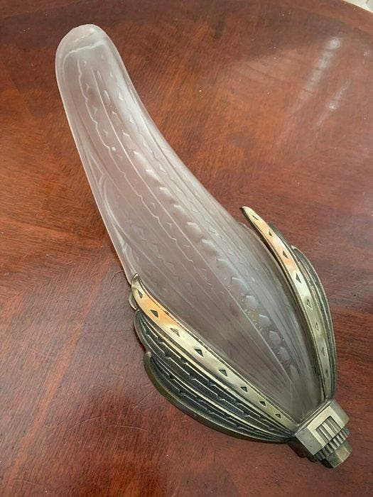 verreries - Applique murale - Chaise paon - Laiton doré,, Antiek en Kunst, Kunst | Designobjecten