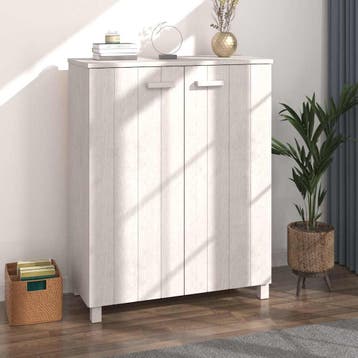 vidaXL Schoenenkast HAMAR 85x40x108 cm massief grenenhout, Verzenden