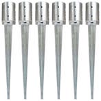 vidaXL Grondpinnen 6 st 10x76 cm gegalvaniseerd staal, Verzenden, Nieuw