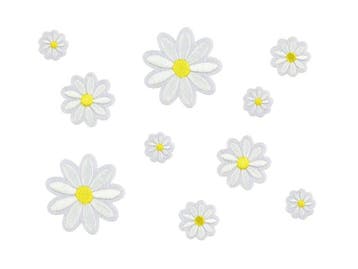 Strijk Embleem Bloemen 10st, Hobby en Vrije tijd, Verzenden, Nieuw