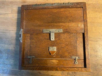 Antique Wooden Contact Printing Frame - Brass Fittings &, Nieuw