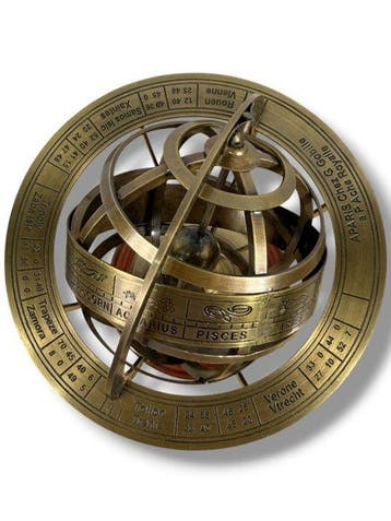 Celestial and terrestrial globes - Armillarium en messing -