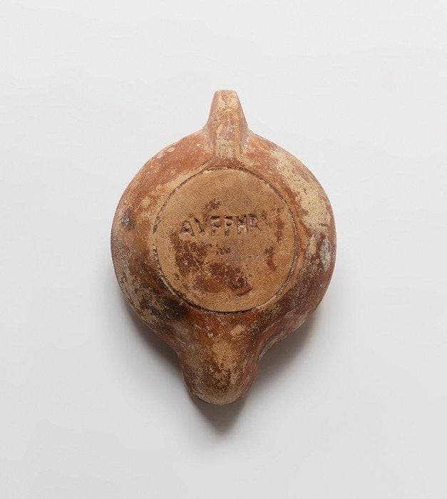 Oud-Romeins Terracotta-olielamp met hond Met Spaanse, Collections, Minéraux & Fossiles
