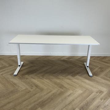 Haworth verstelbaar bureau vv kabelgoot  200x80 cm, wit