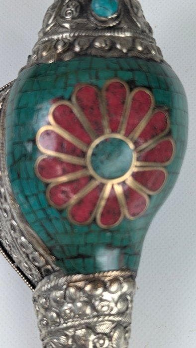 Handgemaakt Conch hoorn Shanka - - Hoorn - Nepal - 1980, Antiek en Kunst, Antiek | Overige Antiek