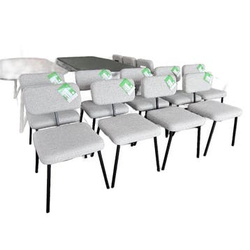 Studio Henk Eetkamerstoel Ode Orion Steel - Showroommodel -, Verzenden, Zo goed als nieuw, Grijs
