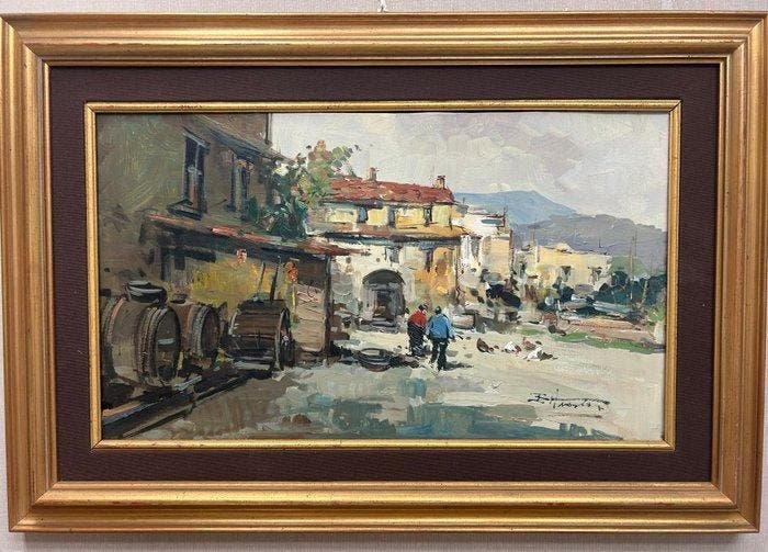 Bruno Anastasi (XX) - In campagna, Antiquités & Art, Art | Peinture | Classique