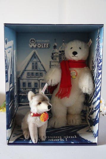 Steiff: Paul Wolf Giengen: Wolf en Polarset, 1995, EAN