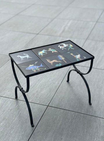 Servais - Tafel - IJzer, Aardewerk - Ondertekend., Antiek en Kunst