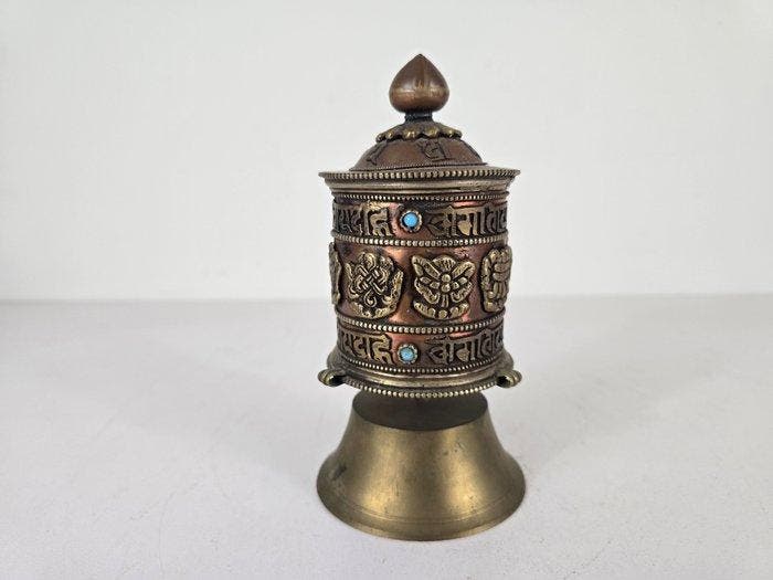 Roue de prière - Laiton, Cuivre - 1960-1970, 1980-1990, Antiquités & Art, Antiquités | Autres Antiquités