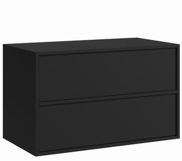 Wastafel Onderkast Mali 80 cm Mat Zwart Wastafelmeubel, Verzenden