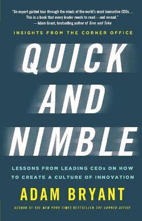 Quick and Nimble 9781250060846 Adam Bryant, Boeken, Taal | Engels, Zo goed als nieuw, Verzenden