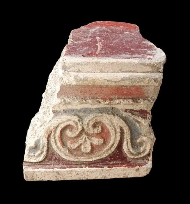 Oud-Romeins Gips Fragment van Romeinse architectuur -, Collections, Minéraux & Fossiles