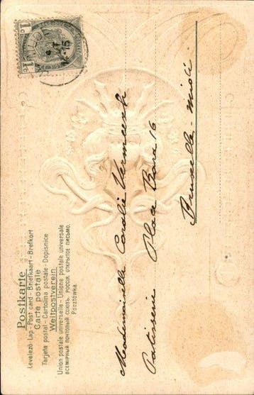 Art nouveau - Raphael Kirchner - Non-signé - Or - - Carte
