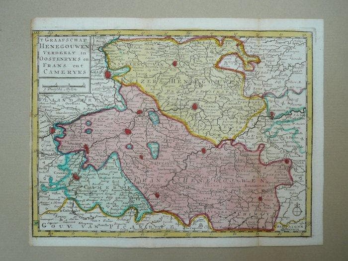 België - Henegouwen; J.B. Elwe - T Graafschap Henegouwen, Livres, Atlas & Cartes géographiques