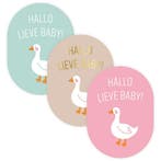30x Sticker Hallo Lieve Baby - Pastel - Sluitsticker -, Verzenden