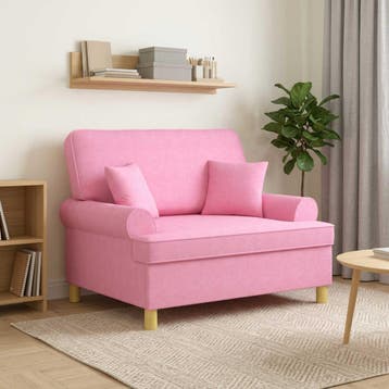 vidaXL Fauteuil met Kussens Roze Stof, Verzenden, Nieuw
