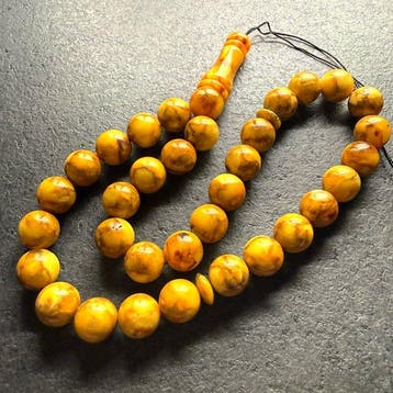 Baltisch amber Tesbih gebedskralen rozenkrans 13 mm 46,1 g -