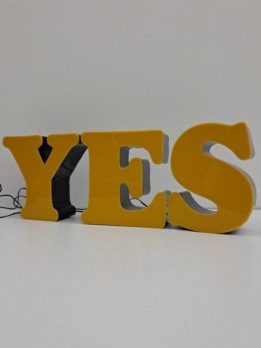 Vintage YES Schild - Reclamebord (3) - Metaal, Plexiglas, Antiek en Kunst, Curiosa en Brocante