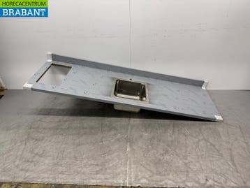 RVS Spoelblad met spoelbak 232 x 70 cm Horeca, Ophalen of Verzenden, Nieuw in verpakking
